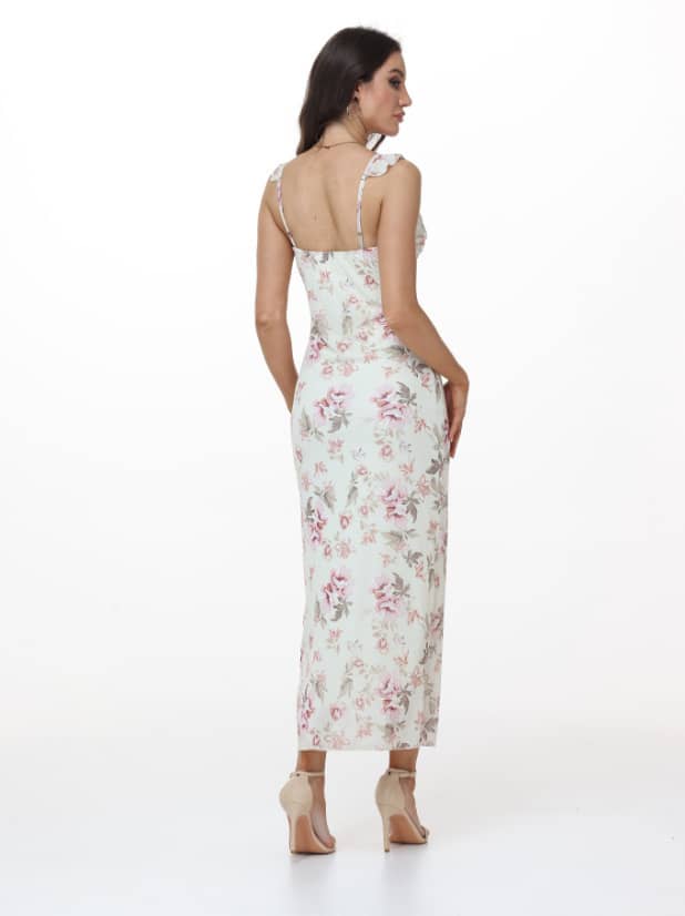abito lungo con stampa floreale - Solea dress